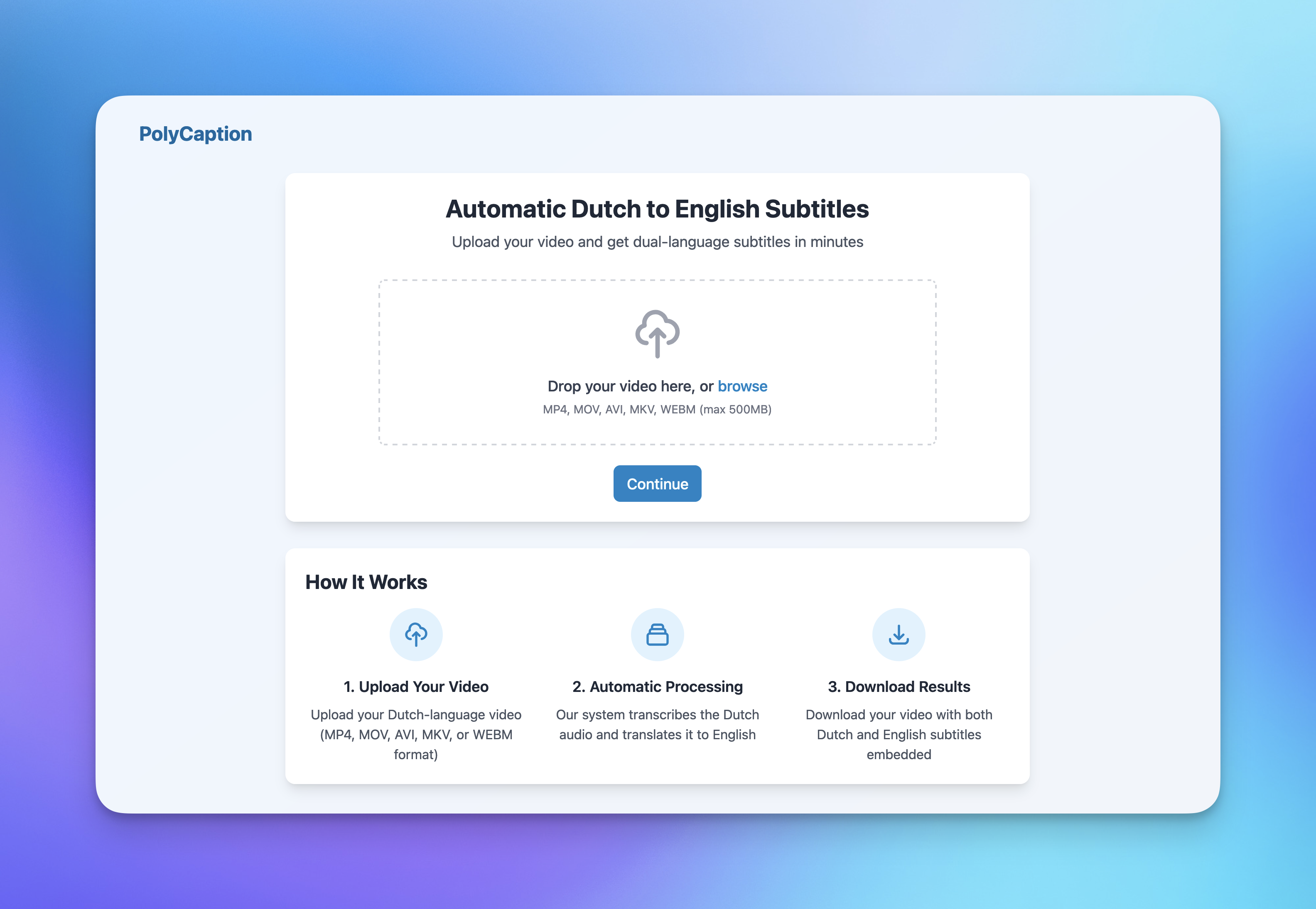 PolyCaption Interface